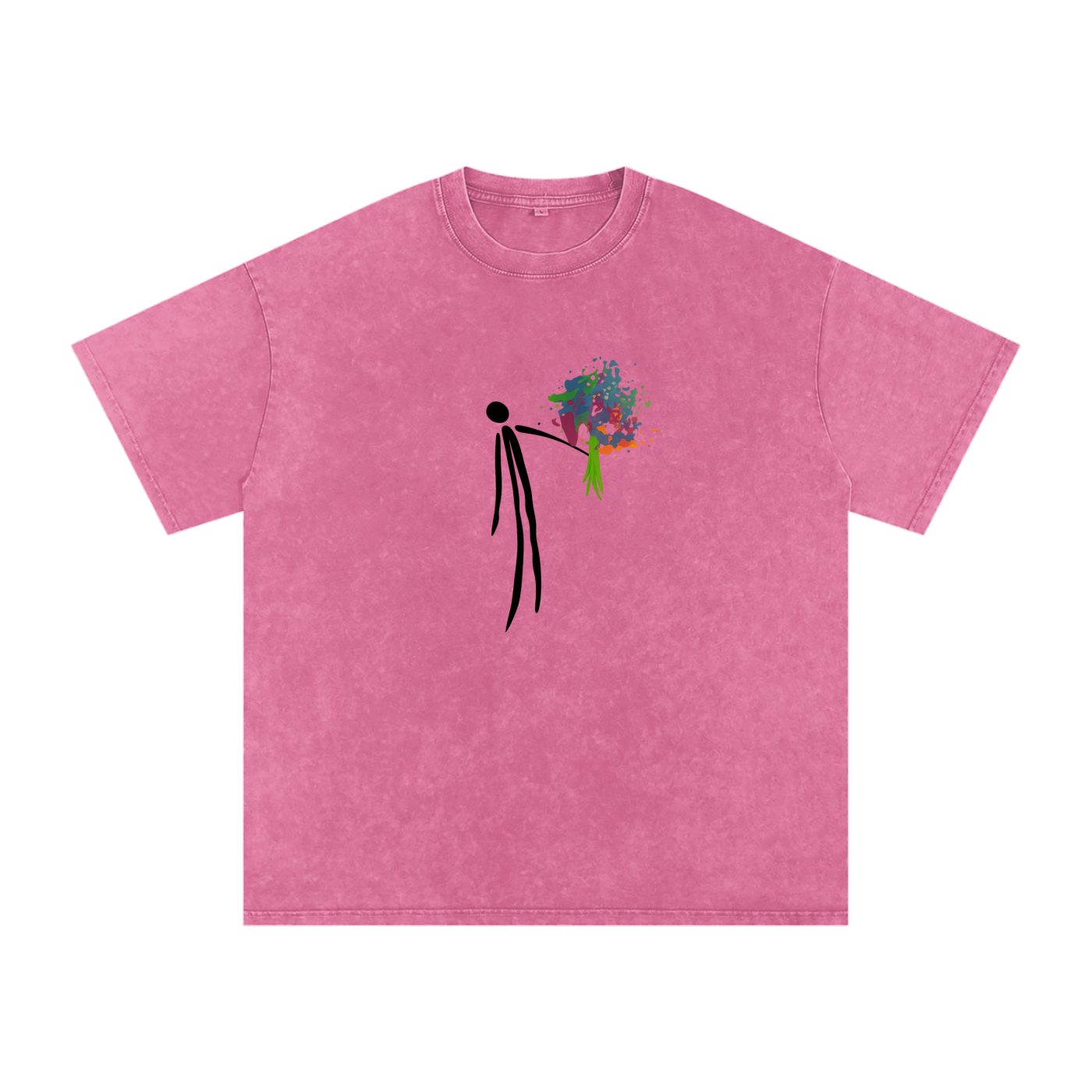 Snow Washed Oversized Cotton T-Shirt