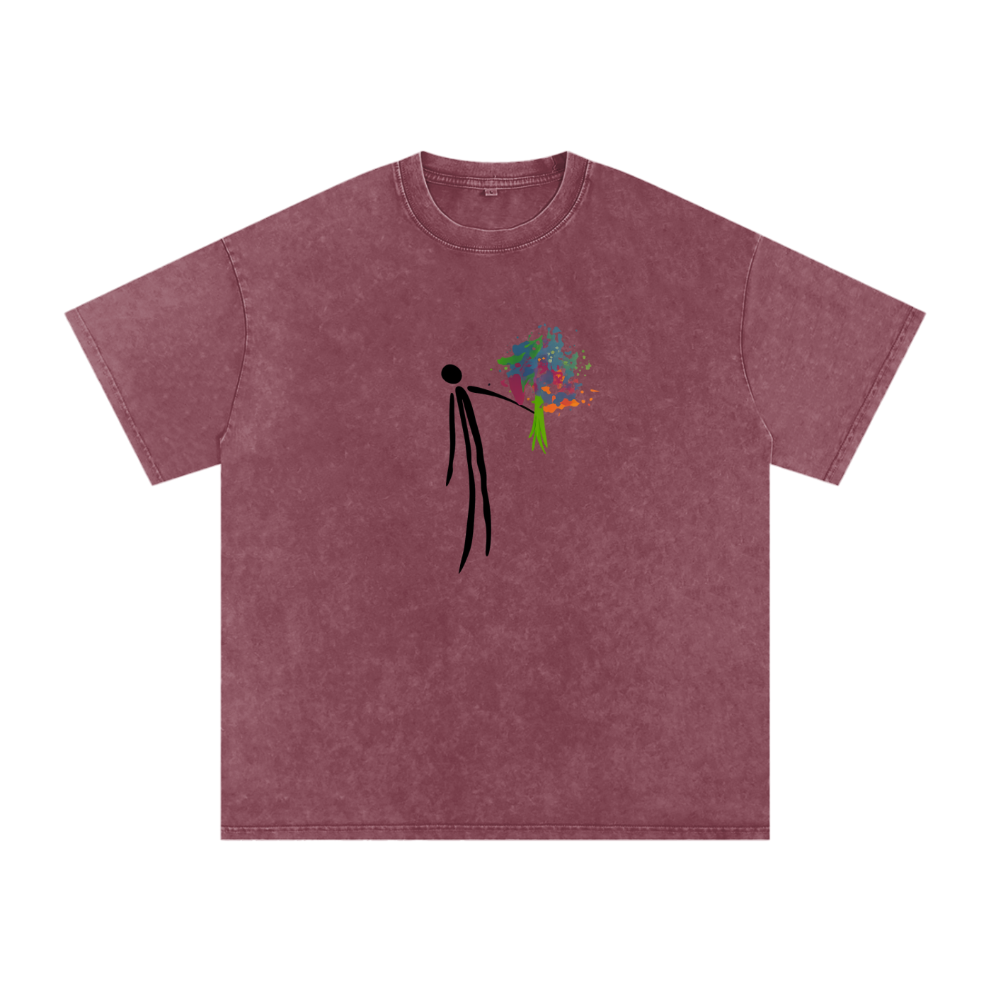 Snow Washed Oversized Cotton T-Shirt
