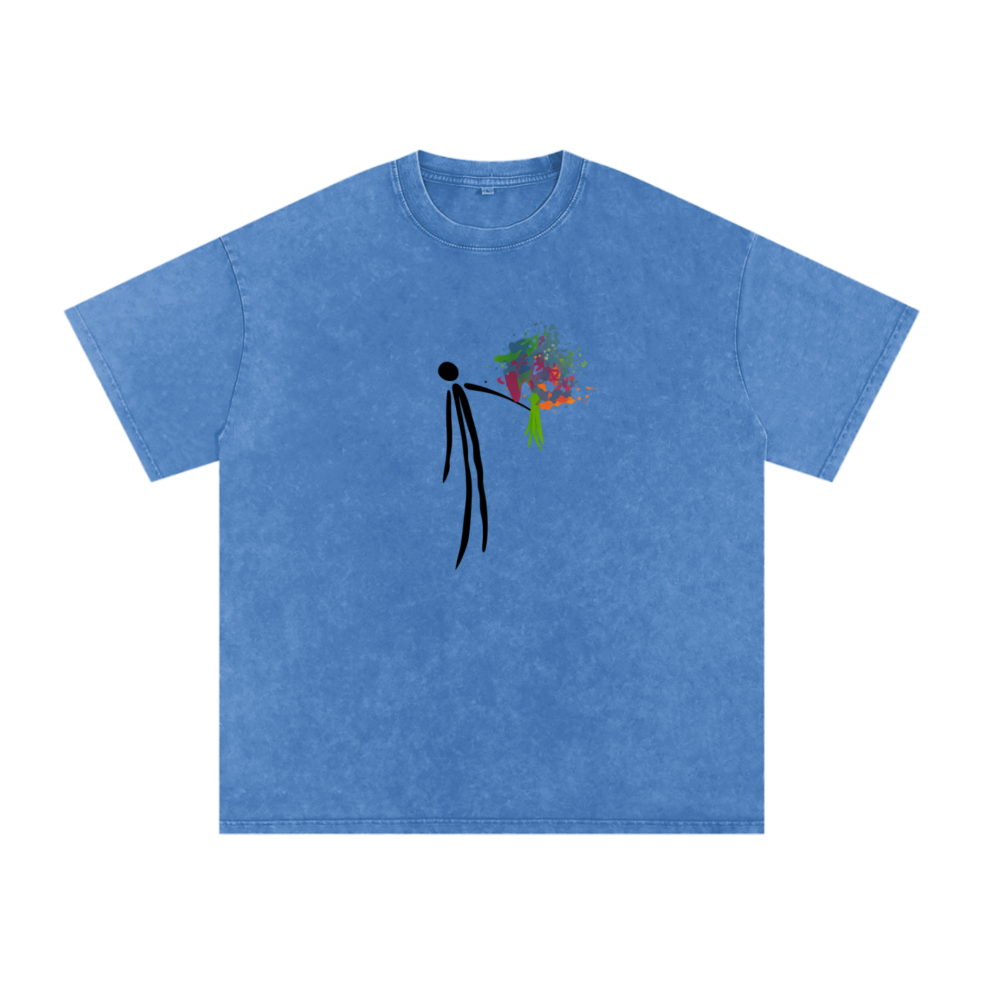 Snow Washed Oversized Cotton T-Shirt