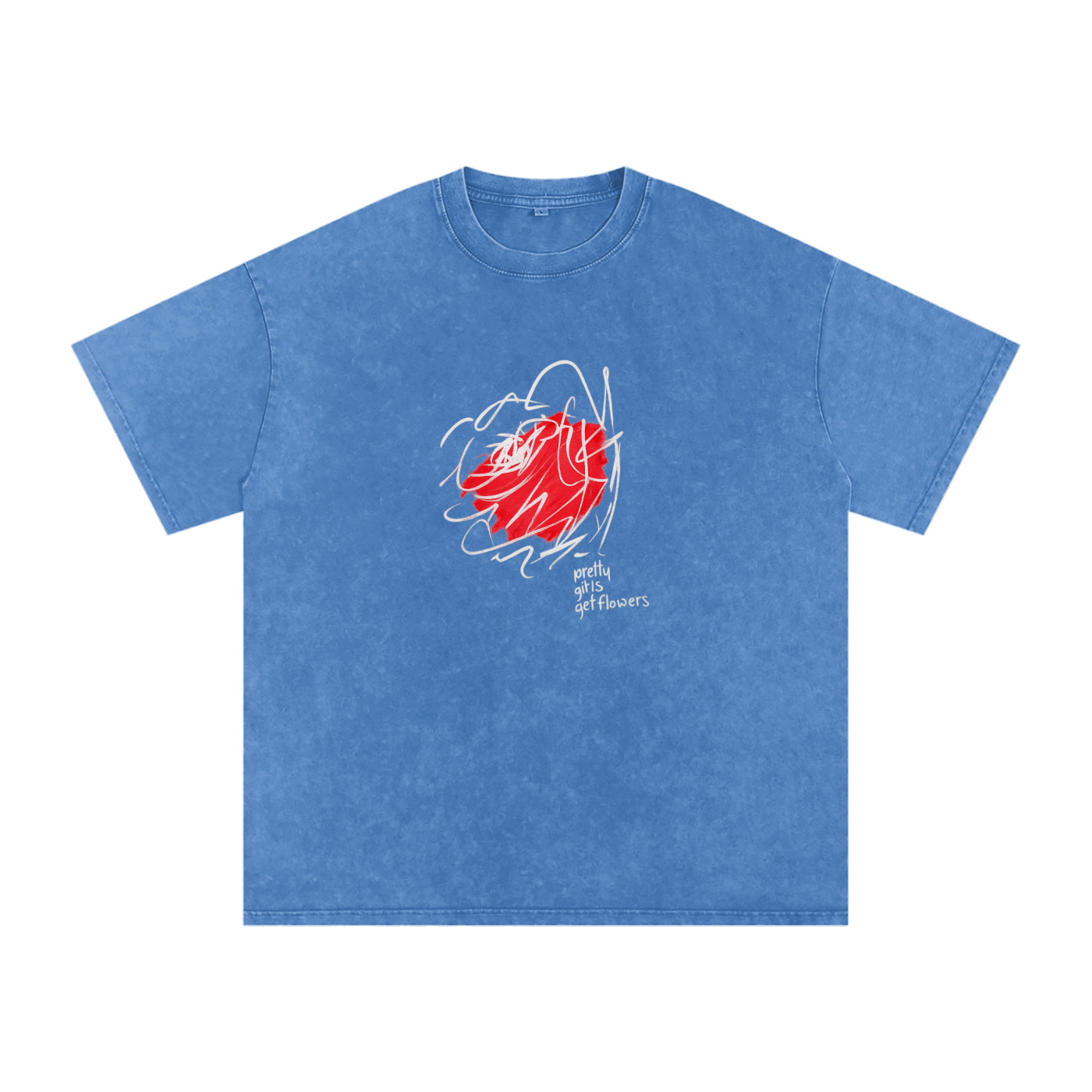 Snow Washed Oversized Cotton T-Shirt