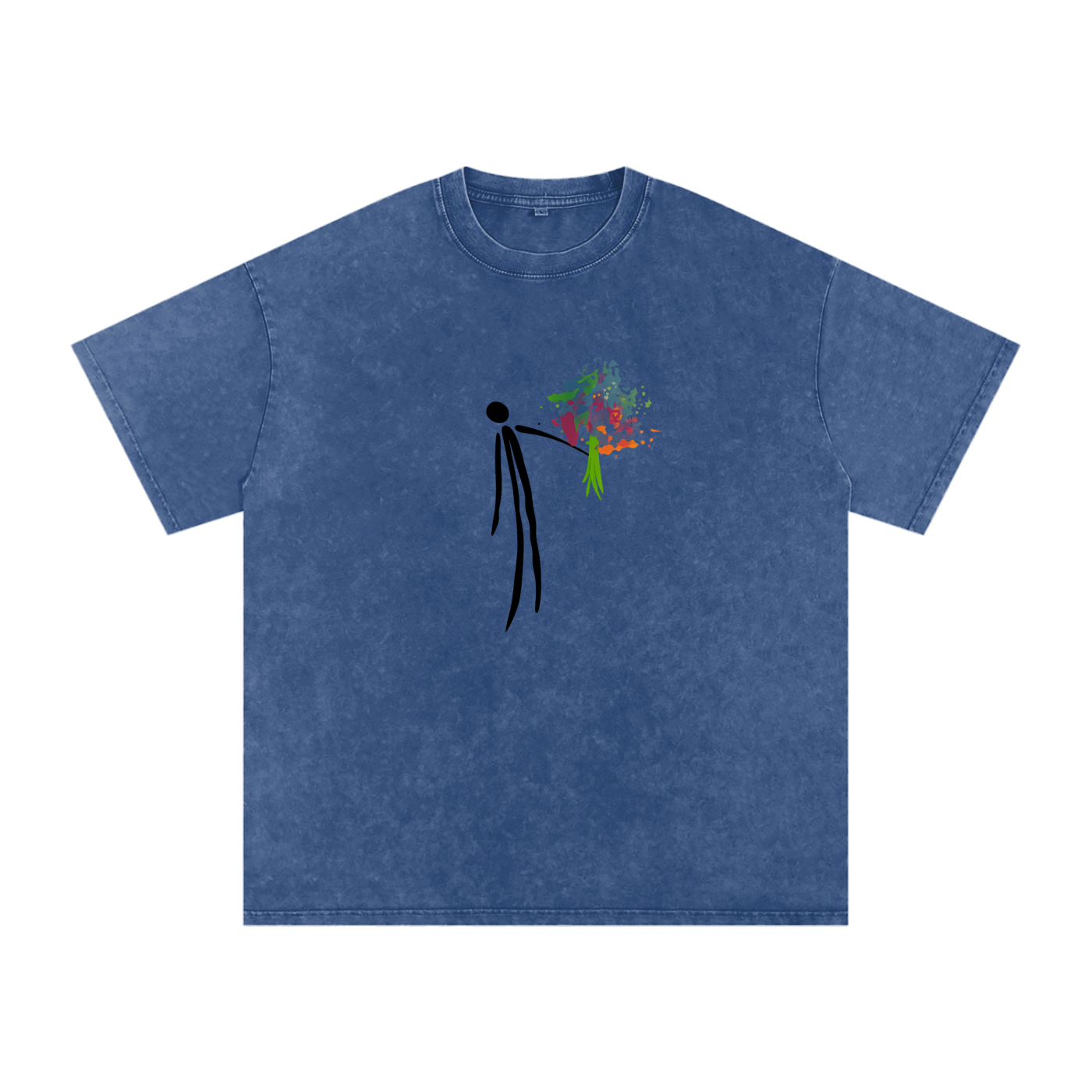 Snow Washed Oversized Cotton T-Shirt