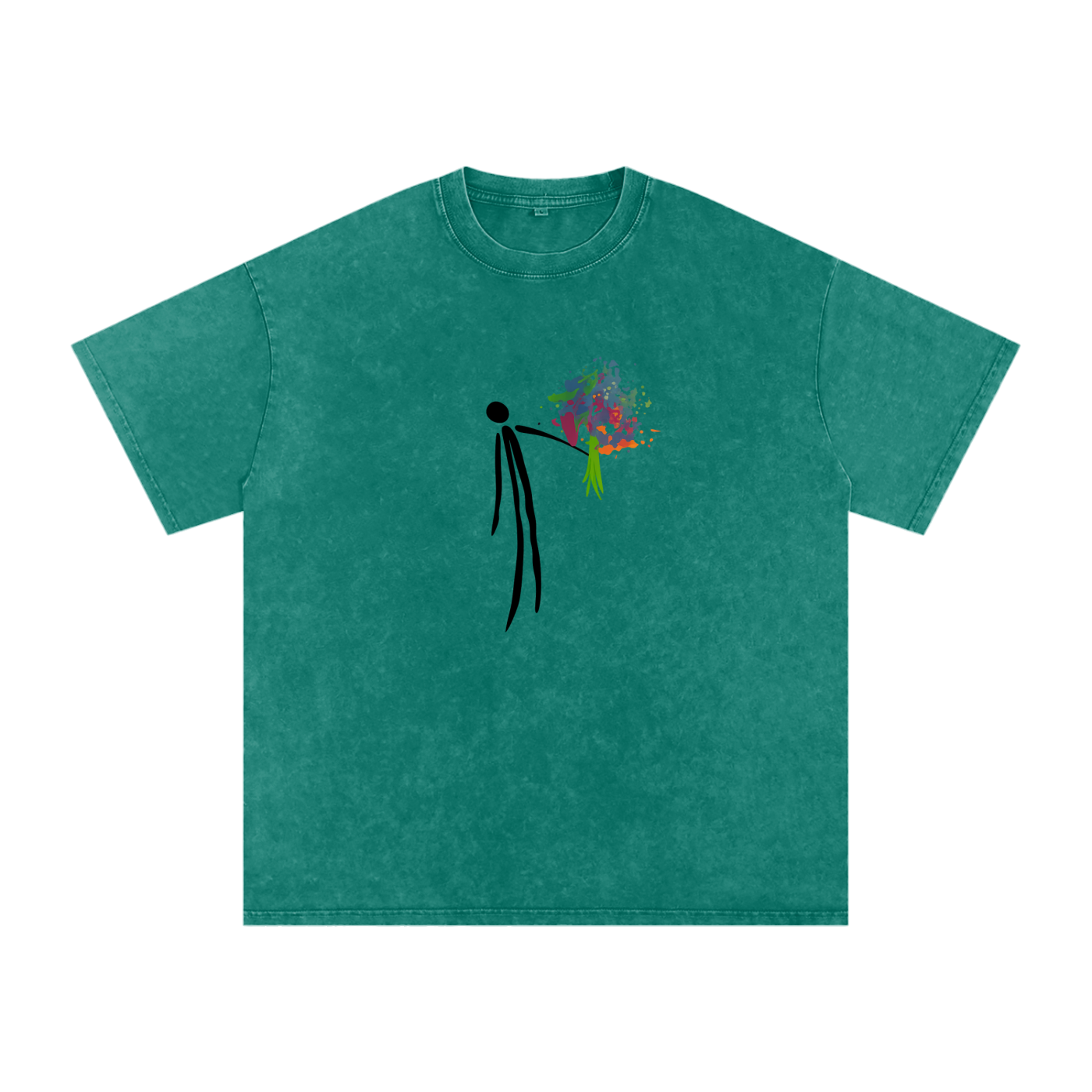Snow Washed Oversized Cotton T-Shirt