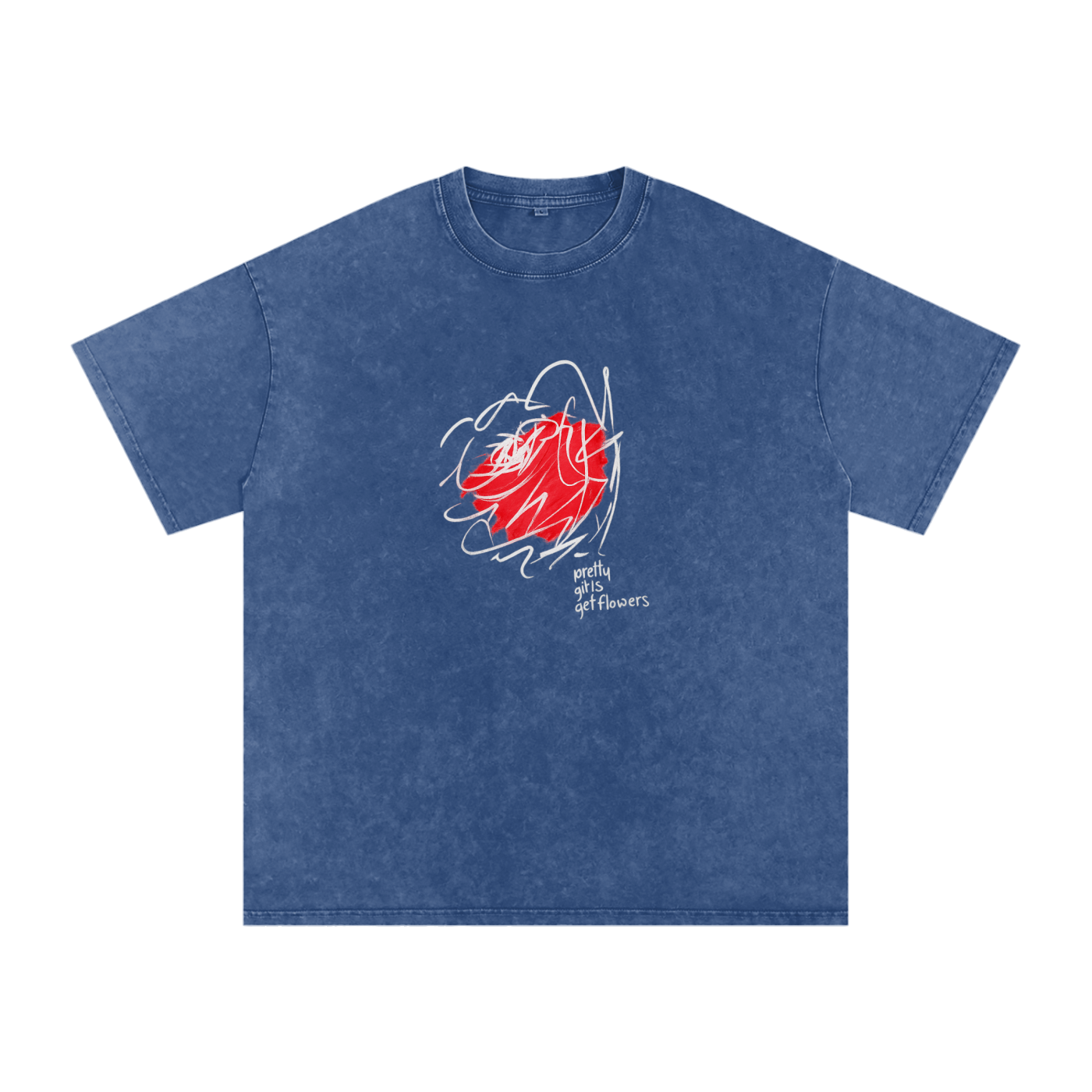 Snow Washed Oversized Cotton T-Shirt