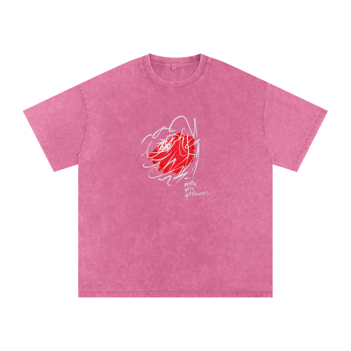 Snow Washed Oversized Cotton T-Shirt