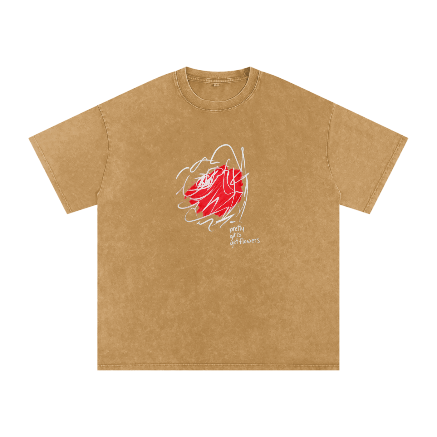 Snow Washed Oversized Cotton T-Shirt